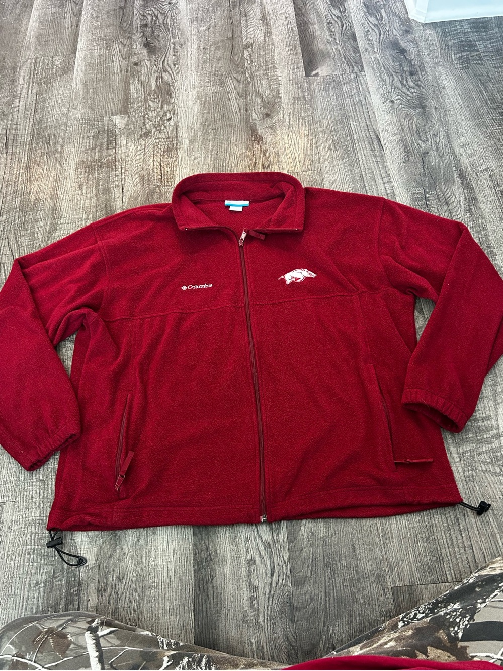 Arkansas Razorbacks Columbia Men's Deep Red Full-Zip Fleece Jacket